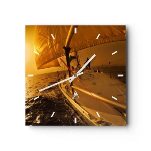 Vægur, Uret - En gylden aften efter en broget dag - 40x40 cm