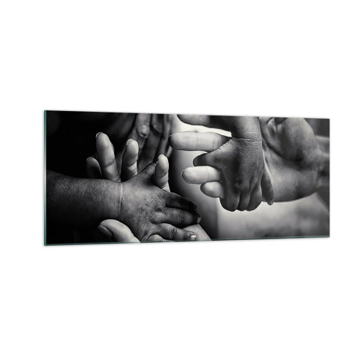 Billede på glas - At være menneske - 100x40 cm