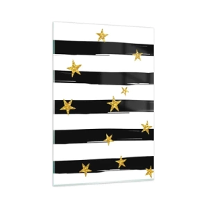 Billede på glas - Vi blev alle født under en heldig stjerne - 80x120 cm