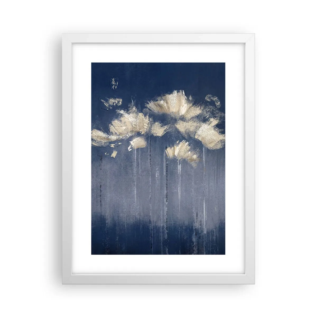 Plakat i hvid ramme - Som kronblade i vinden - 30x40 cm