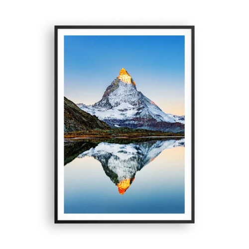 Plakat i sort ramme - To verdener - 70x100 cm