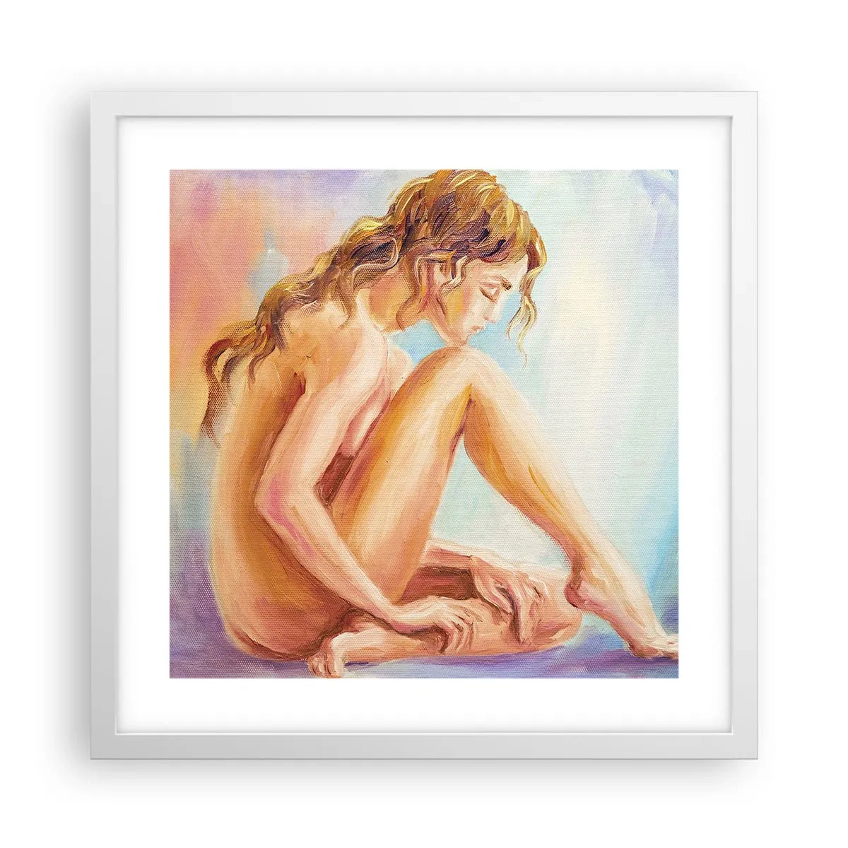 Plakat i hvid ramme - Ungdomens handling - 40x40 cm