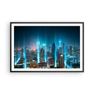 Plakat i sort ramme - Berlin til himlen - 91x61 cm