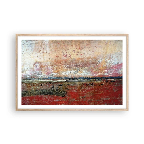 Plakat i ramme af lyst egetræ - Måske er det havet - 91x61 cm