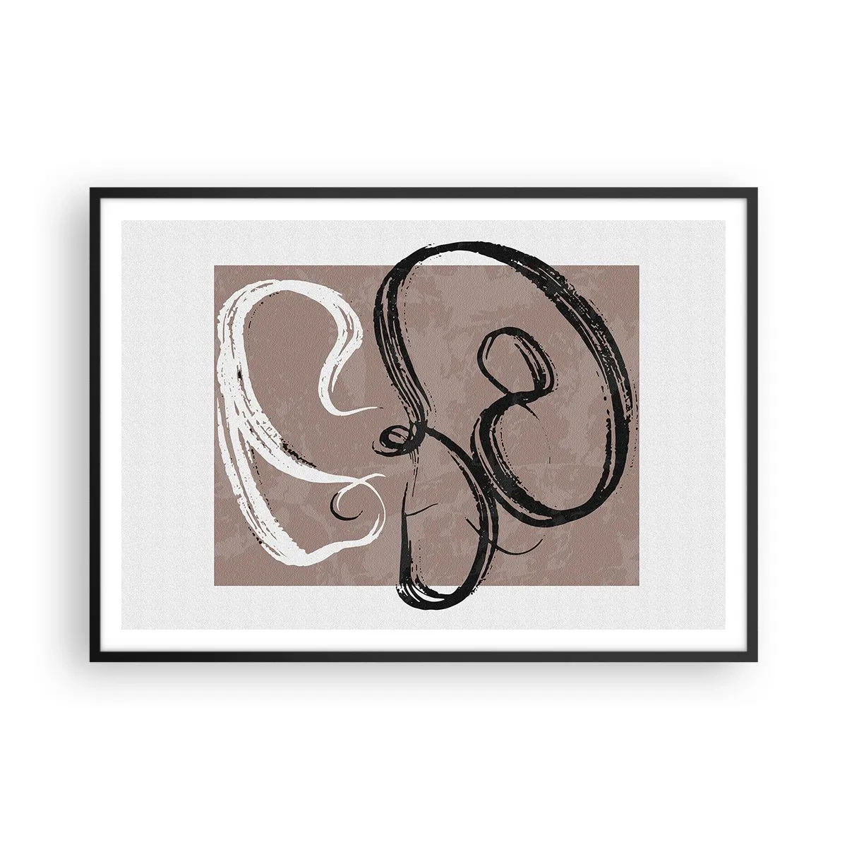 Plakat i sort ramme - Komposition - en søgen efter fuldstændighed - 100x70 cm