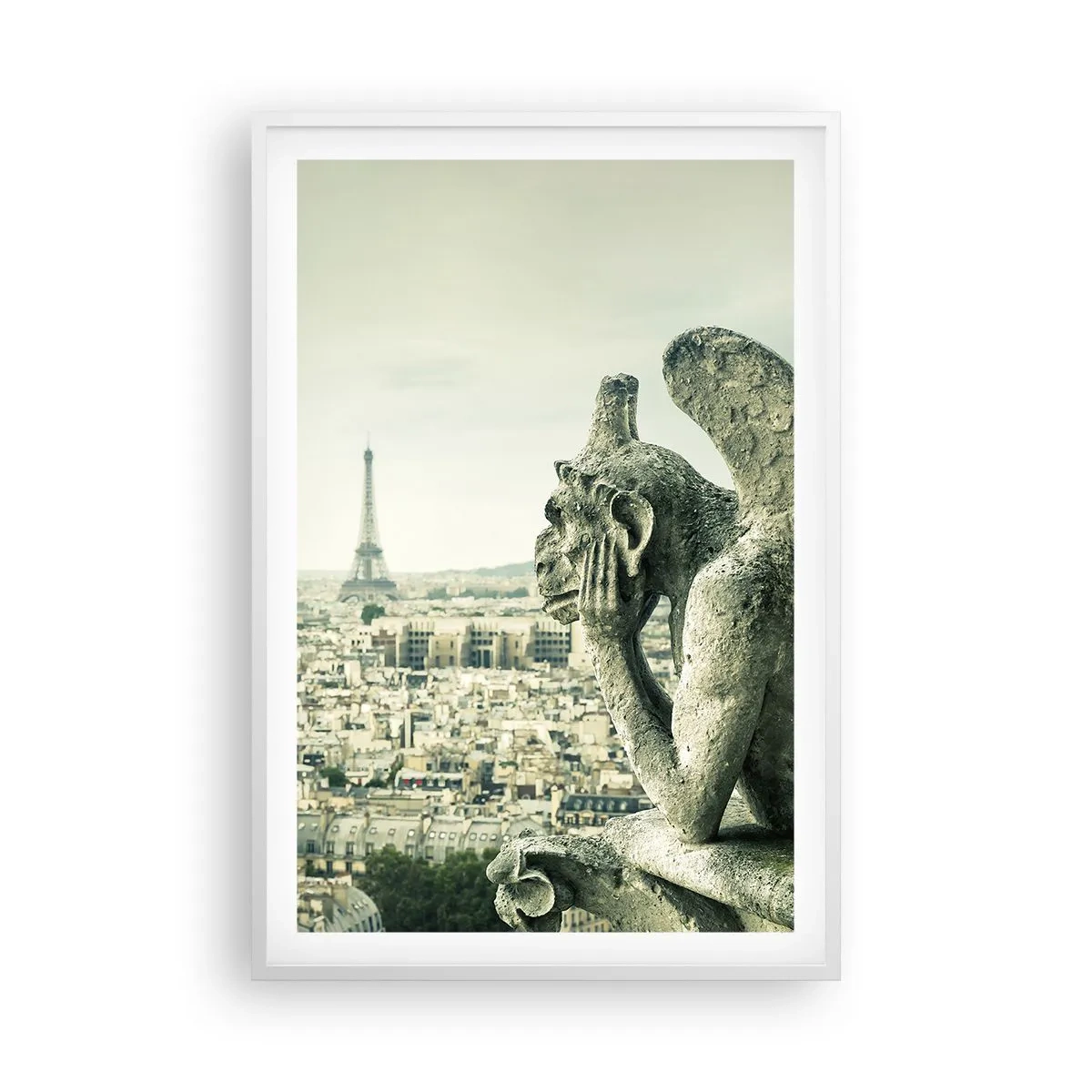 Plakat i hvid ramme - Parisisk chat - 61x91 cm