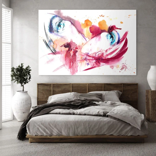 Billede på glas - I nærheden af hinanden blomstrer verden - 100x70 cm