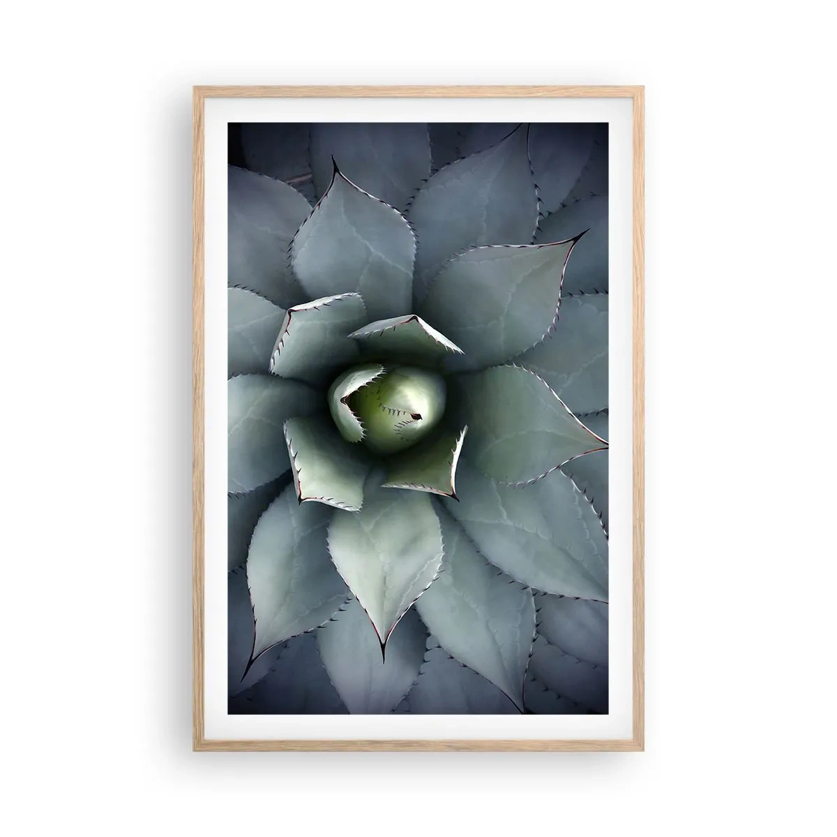 Plakat i ramme af lyst egetræ - Lokkemad og advarsler - 61x91 cm