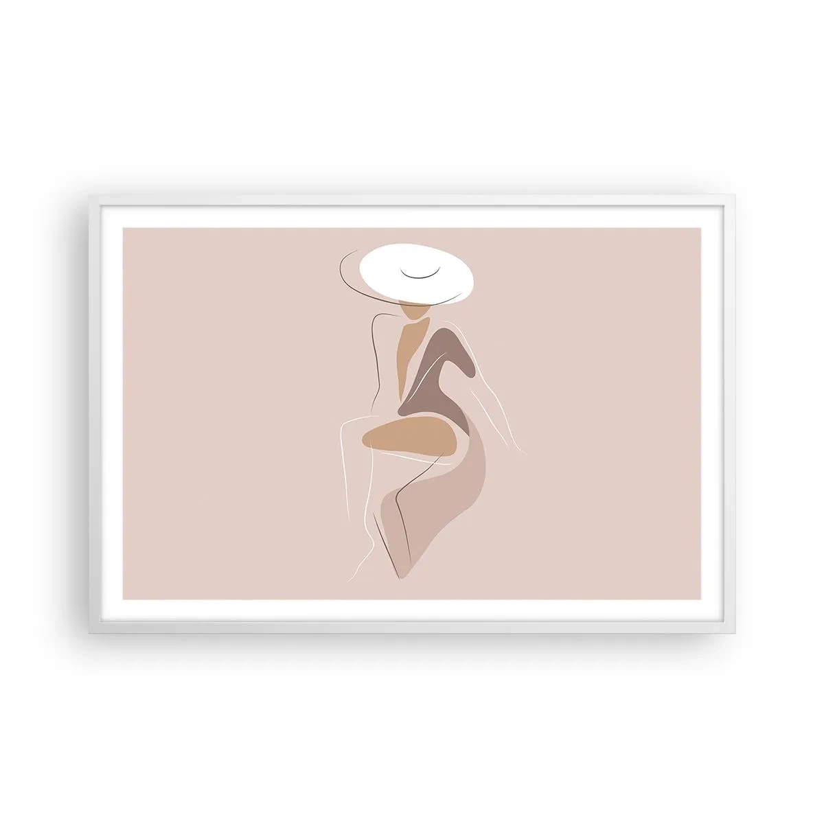 Plakat i hvid ramme - En dame, der skal være - 91x61 cm
