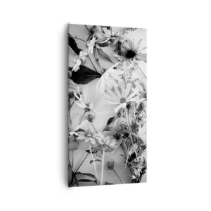 Lærredstryk - Billede på lærred - Blomster uden buket - 65x120 cm