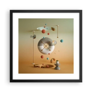 Plakat i sort ramme - Alt kan ske - 40x40 cm