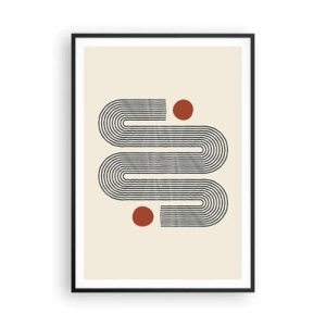 Plakat i sort ramme - Fra start til slut - 70x100 cm