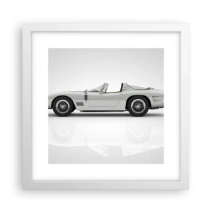 Plakat i hvid ramme - Løftet om sjov - 30x30 cm