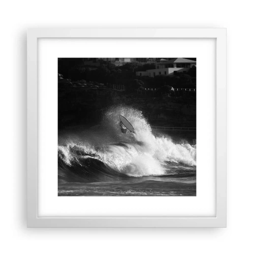 Plakat i hvid ramme - Udfordring accepteret! - 30x30 cm