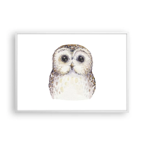 Plakat i hvid ramme - Se mig i øjnene - 100x70 cm