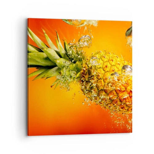 Lærredstryk - Billede på lærred - Tropisk saftig friskhed - 70x70 cm