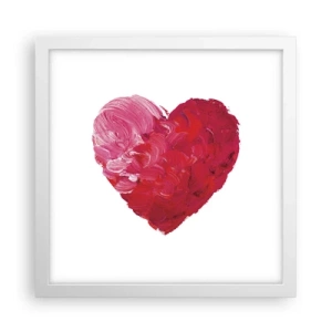 Plakat i hvid ramme - All you need is love - 30x30 cm