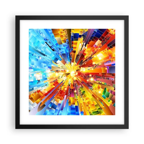 Plakat i sort ramme - In medias res - 40x40 cm