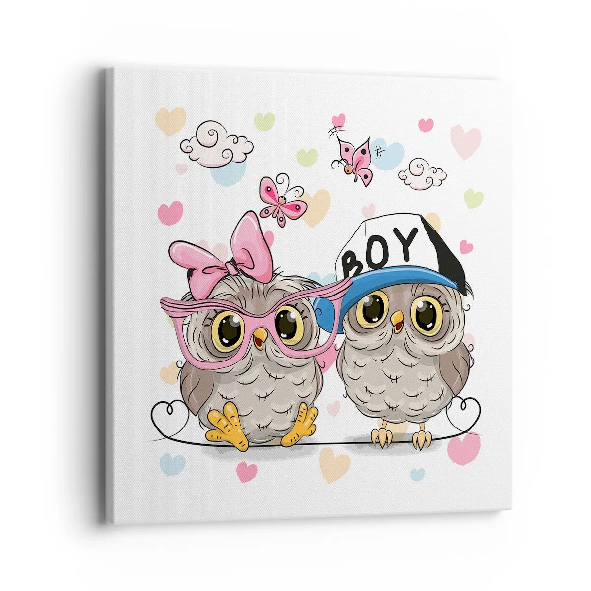 Lærredstryk - Billede på lærred - Lad os elske hinanden! - 40x40 cm