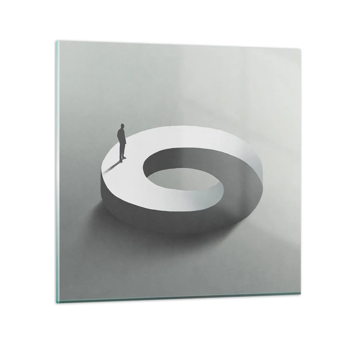 Billede på glas - Og vær klog - 50x50 cm