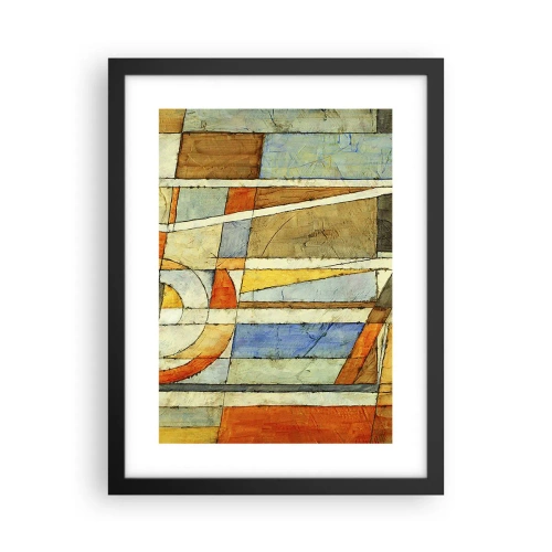 Plakat i sort ramme - Kubisme på en byggeplads - 30x40 cm