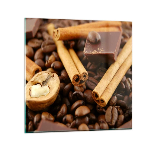 Billede på glas - Koncert af smagsoplevelser - 30x30 cm