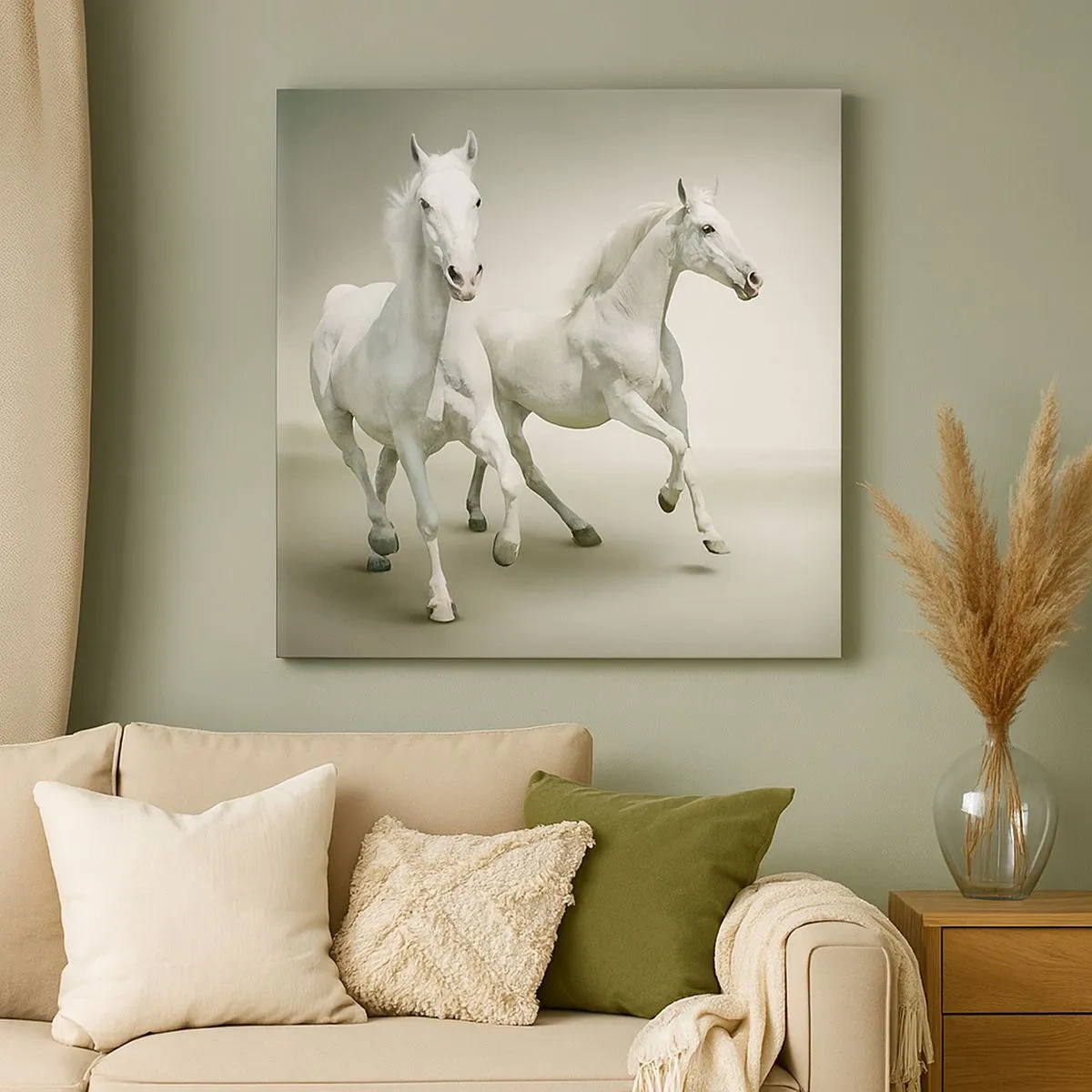 Lærredstryk - Billede på lærred - White power! - 30x30 cm