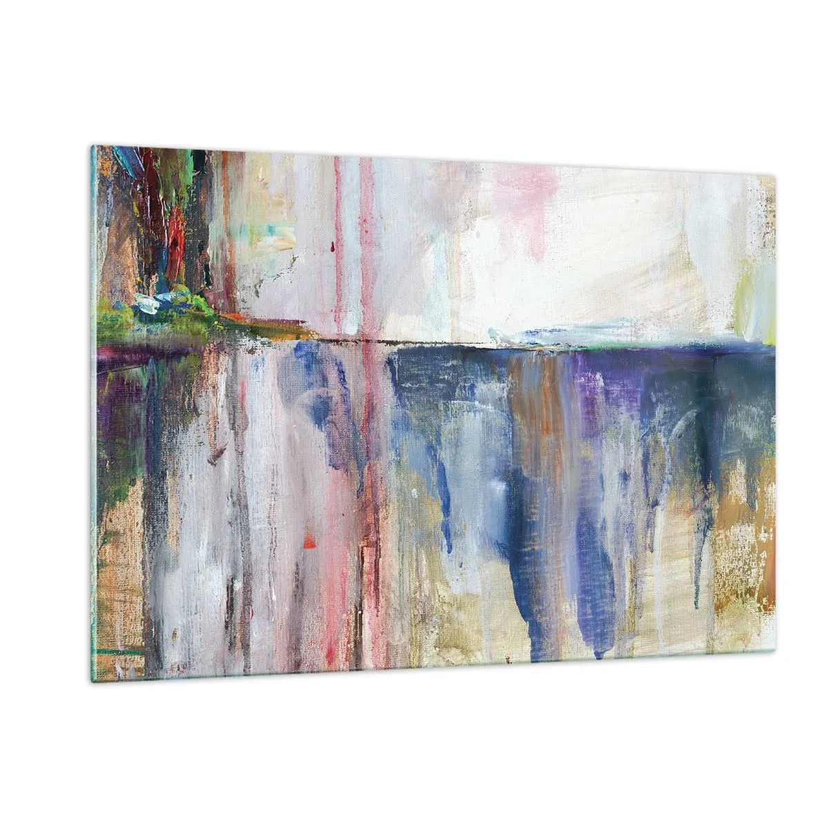 Billede på glas - Farverige indtryk og associationer - 120x80 cm