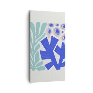 Lærredstryk - Billede på lærred - Undervands have - 55x100 cm