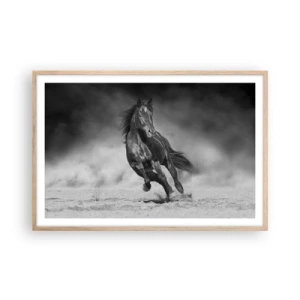 Plakat i ramme af lyst egetræ - Værdig til emiren selv - 91x61 cm