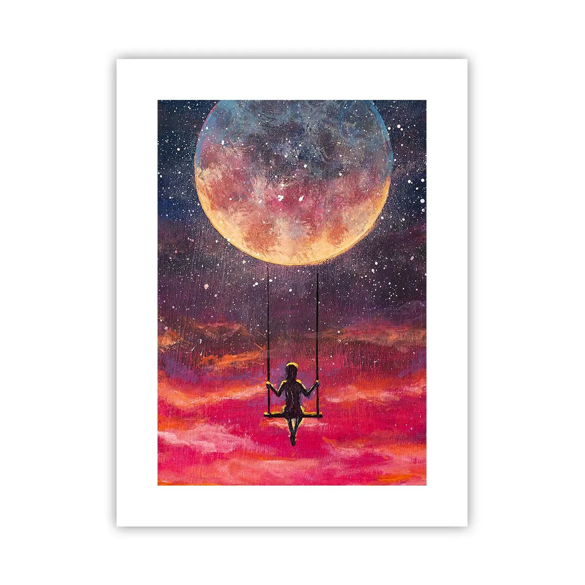 Plakat - Glæd dig i skyerne - 30x40 cm
