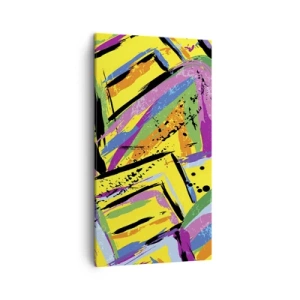 Lærredstryk - Billede på lærred - Han råber af glæde - 45x80 cm