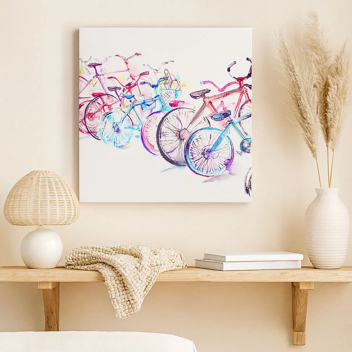 Lærredstryk - Billede på lærred - Antimoto klubmøde - 30x30 cm