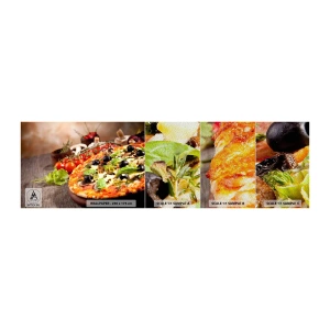 Prøve Fototapet Premium Sand - Af tellurholdige bestanddele - Gastronomi, Pizza, Italien - 100x30 cm