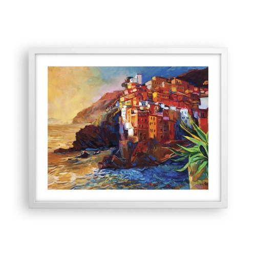 Plakat i hvid ramme - Italiensk atmosfære - 50x40 cm