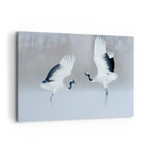 Lærredstryk - Billede på lærred - Danser i tågen - 120x80 cm