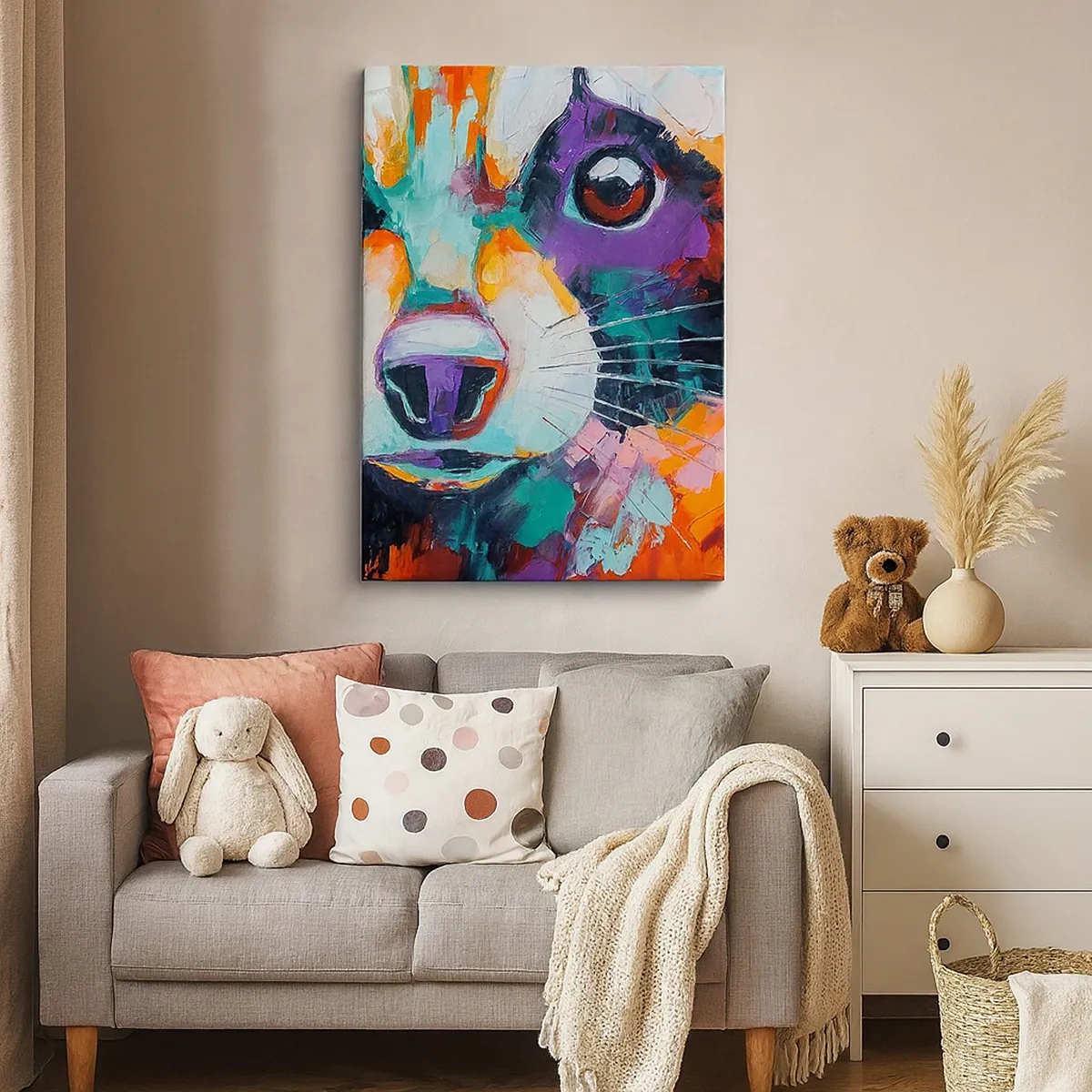 Lærredstryk - Billede på lærred - Kun gode følelser - 50x70 cm