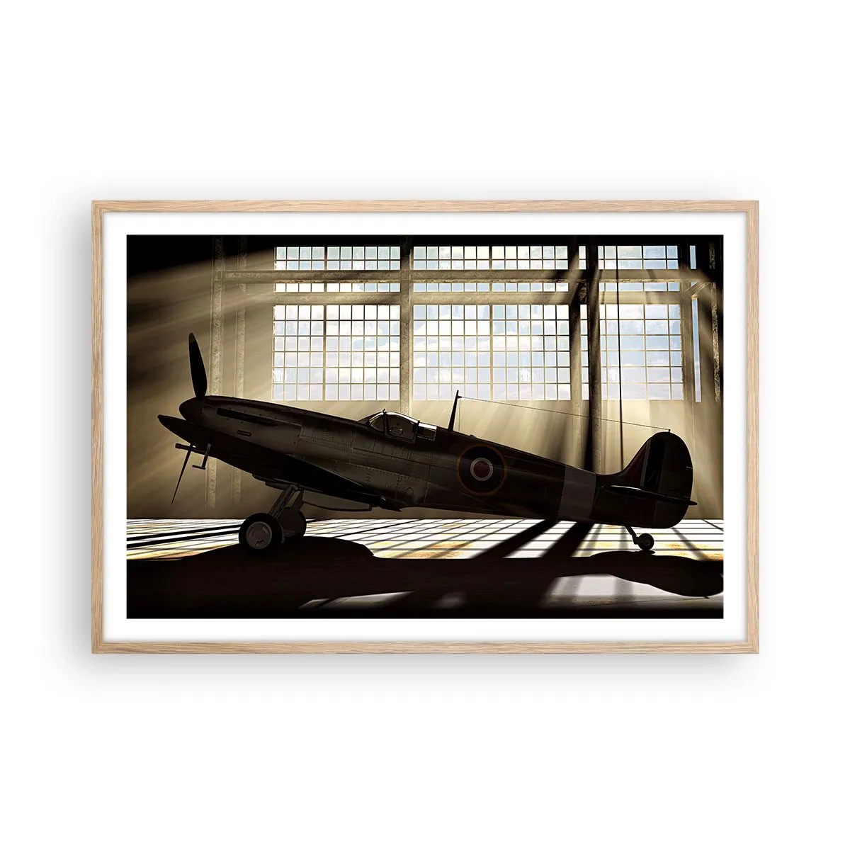 Plakat i ramme af lyst egetræ - Resten af krigeren - 91x61 cm