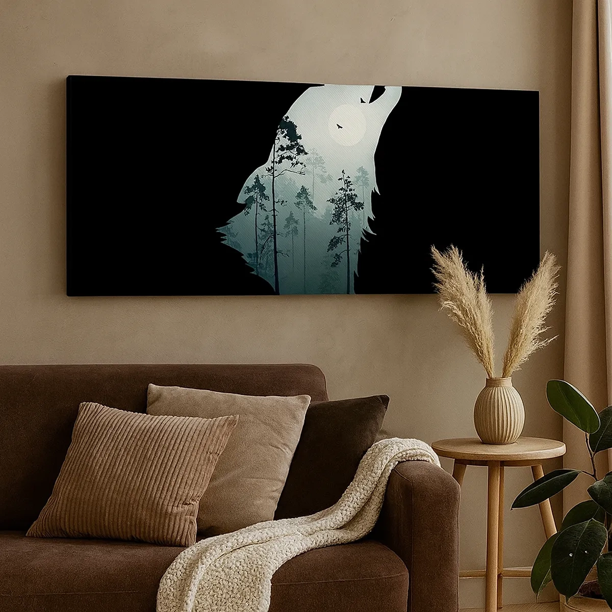 Lærredstryk - Billede på lærred - Skovnattens stemme - 30x30 cm