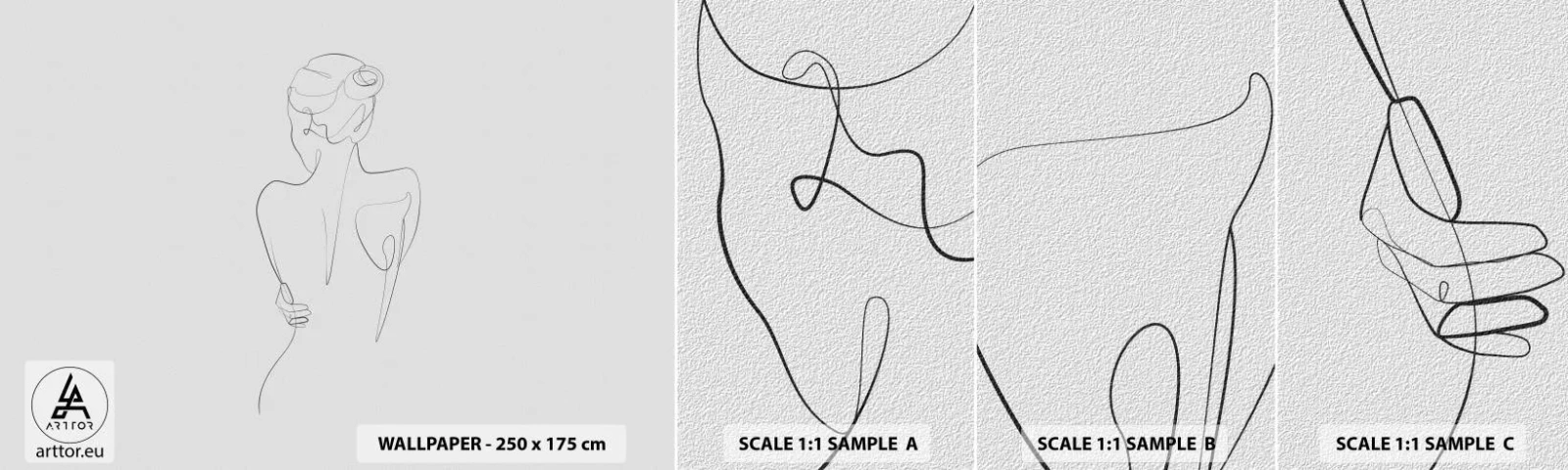 Prøve Fototapet Selvklæbende Deluxe Sticker - Kroppens musik - Grafik, Legeme, Stykke - 100x30 cm