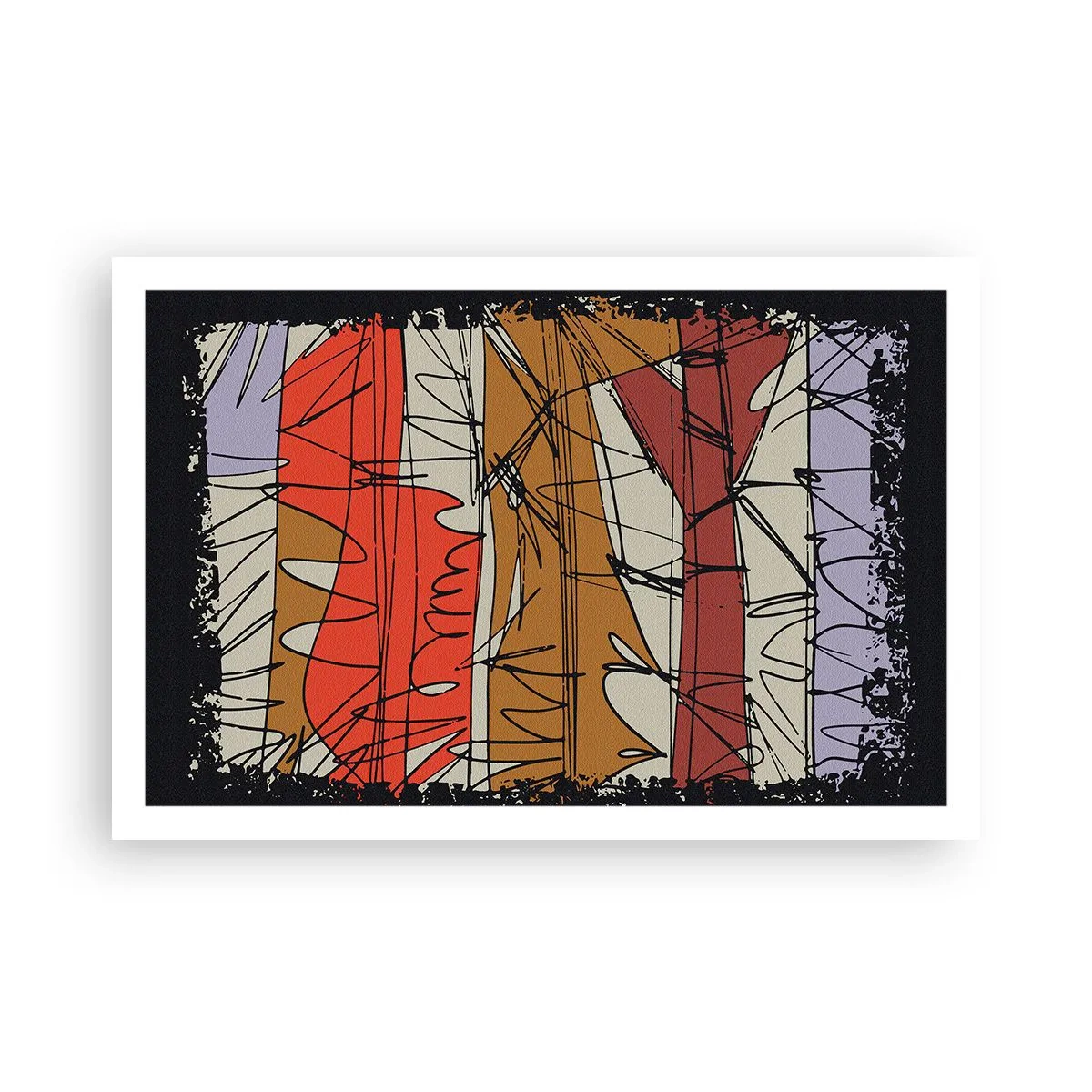 Plakat - Spontan komposition - 91x61 cm