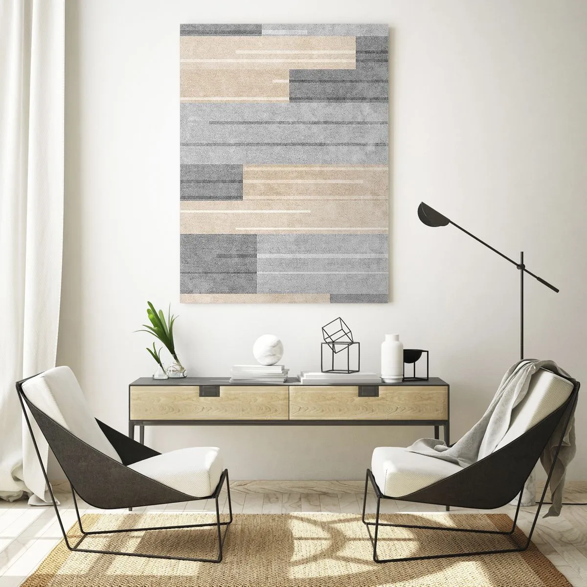 Billede på glas - Komposition: hold den lodret - 50x70 cm
