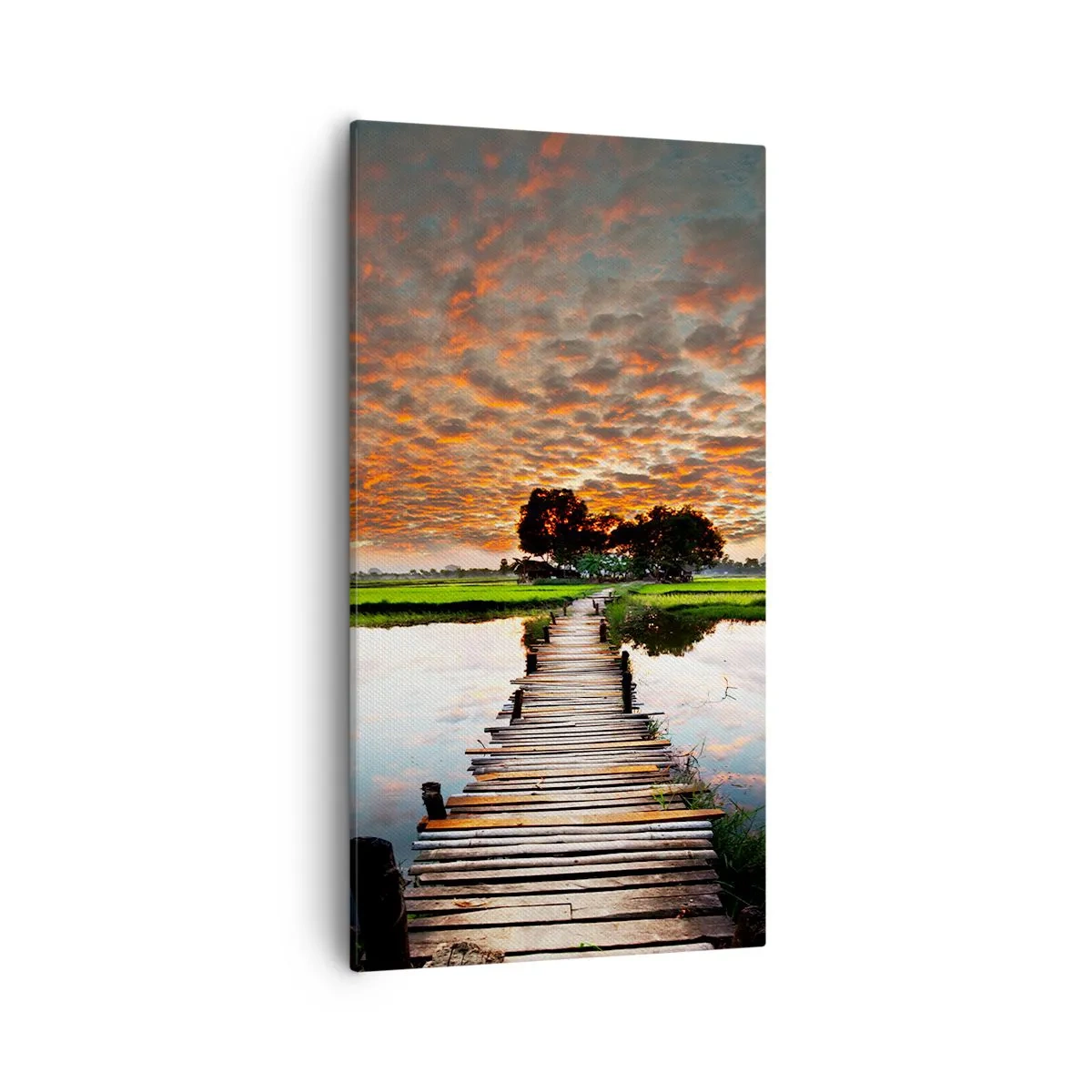 Lærredstryk - Billede på lærred - Spred armene – træk vejret  - 55x100 cm