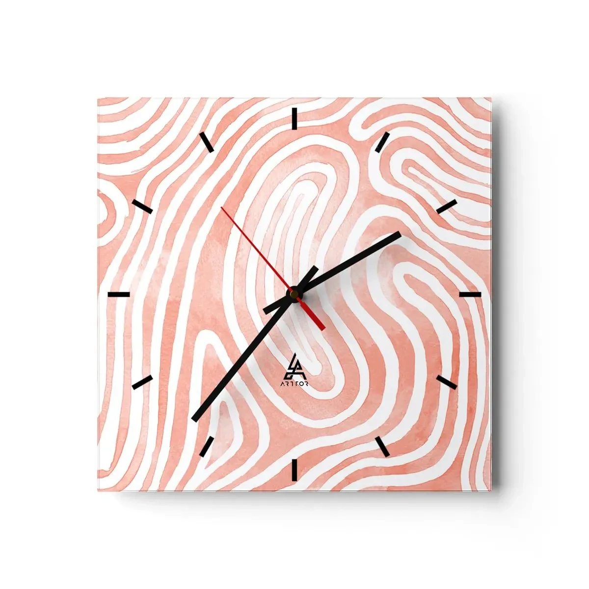 Vægur, Uret - I en labyrint af koraller - 30x30 cm