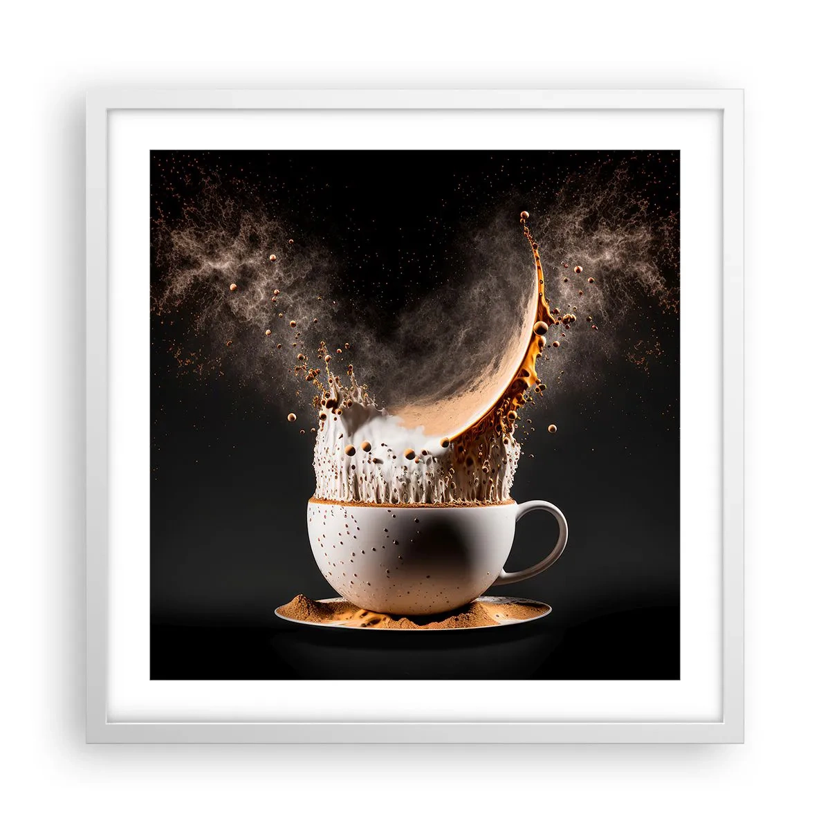 Plakat i hvid ramme - En eksplosion af smag - 50x50 cm