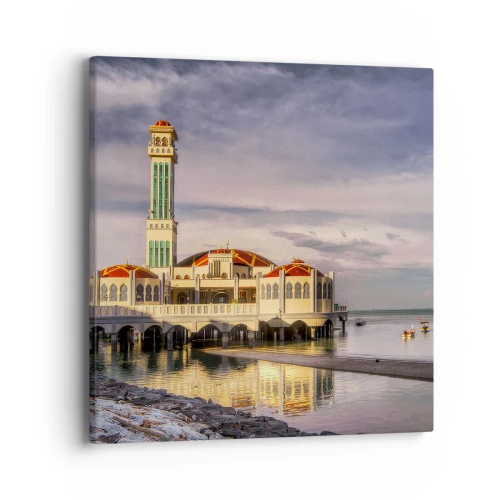 Lærredstryk - Billede på lærred - Naturens tempel - 40x40 cm