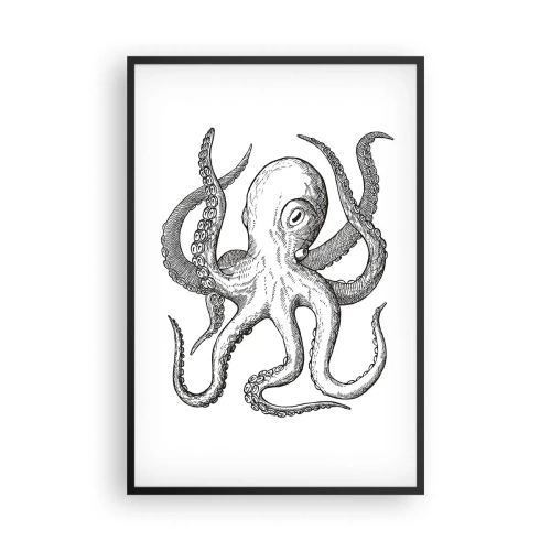 Plakat i sort ramme - Dans med bølger - 61x91 cm