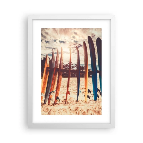 Plakat i hvid ramme - Godnat, indtil i morgen - 30x40 cm