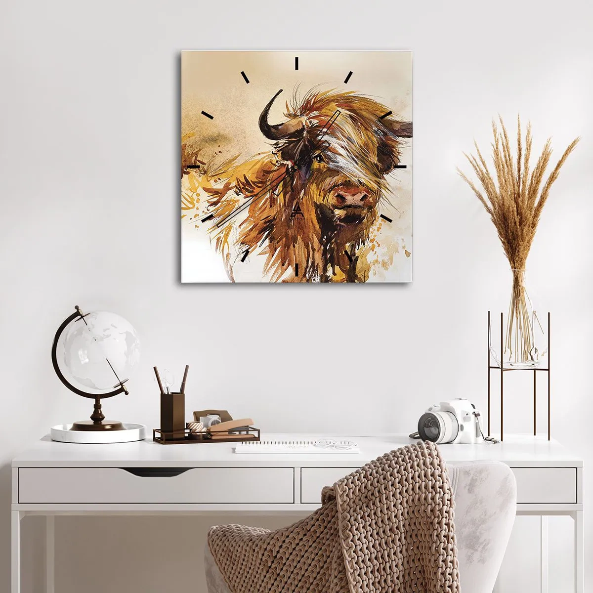 Vægur, Uret - Jægerens stolthed - 40x40 cm