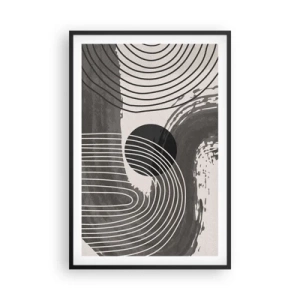 Plakat i sort ramme - Oval vinder - 61x91 cm